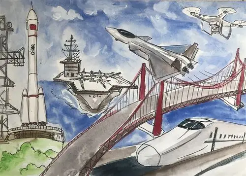 改革开放40周年主题绘画