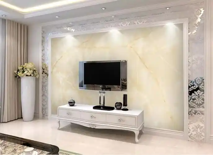 大理石电视背景墙效果图_客厅