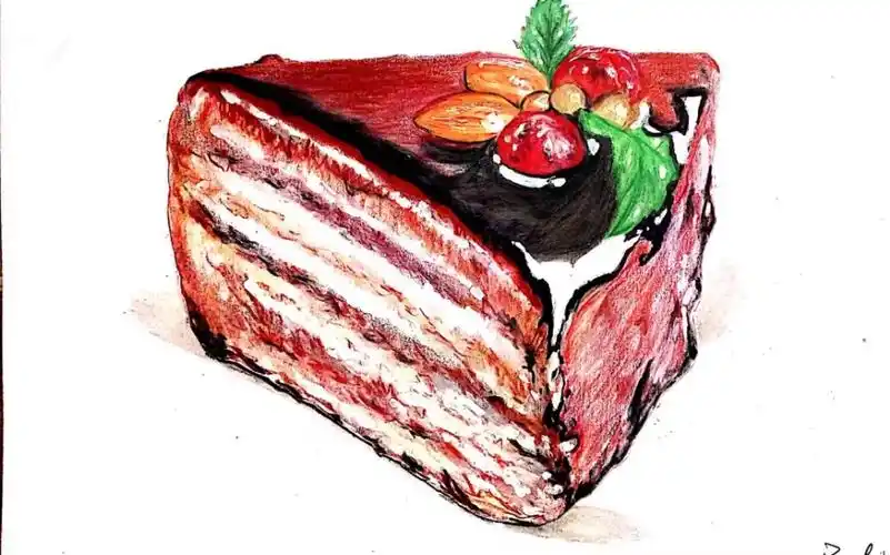 【彩铅手绘】提拉米苏的甜蜜