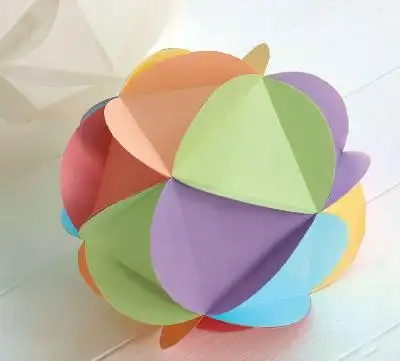 纸雕花球折纸 手工折纸大全-蒲城教育文学网