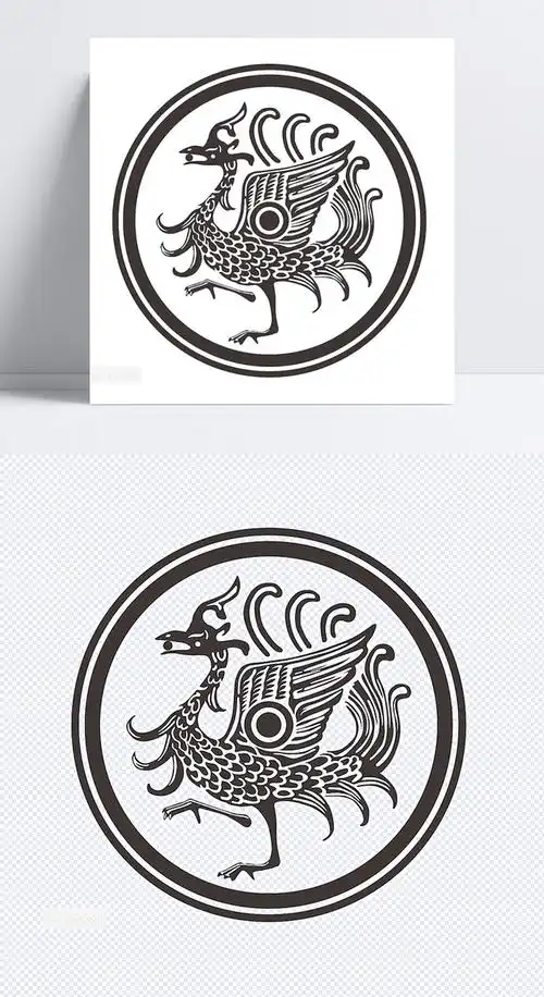 彝族图腾彝族图腾民族风中国风传统文化圆形凤凰彝族图腾花纹装饰元素