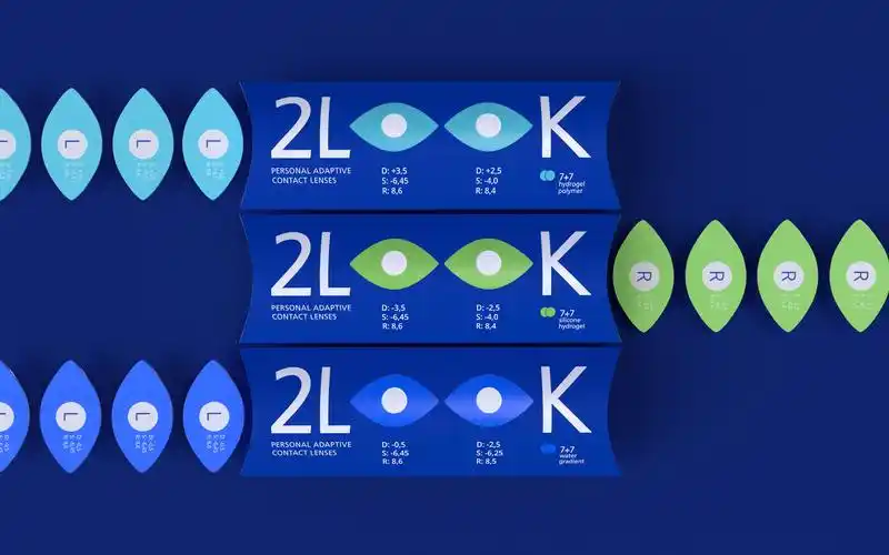 隐形眼镜包装设计赏析—— 2look