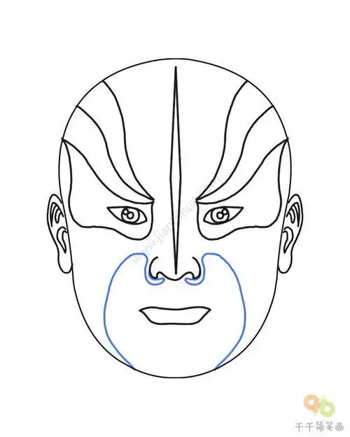 简笔画脸谱 儿童简笔画脸谱 | 多想派