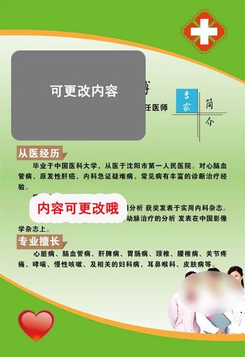 m769诊所专家医生简介绍宣传公示栏墙贴纸挂图kt展板海报印制2689