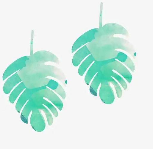 图案装饰叶子,简单萌叶子,扁平化小树叶,ppt叶子,简约插画小叶子,绿色