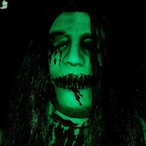 恐怖面具吓人荧光贞子女鬼全脸头套万圣节道具鬼屋密室逃脱剧本npc