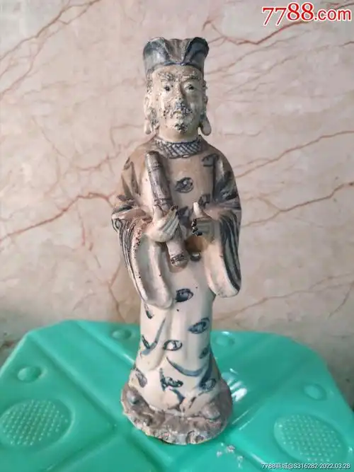 清代青花瓷人物