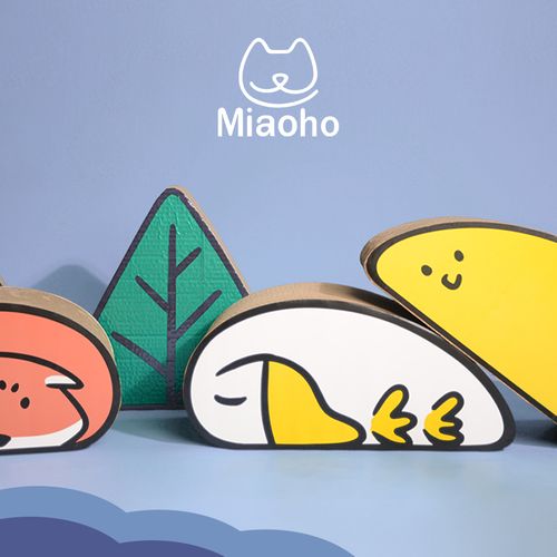 miaoho睡觉小动物系列猫抓板  磨爪器瓦楞纸耐磨猫抓板不掉渣