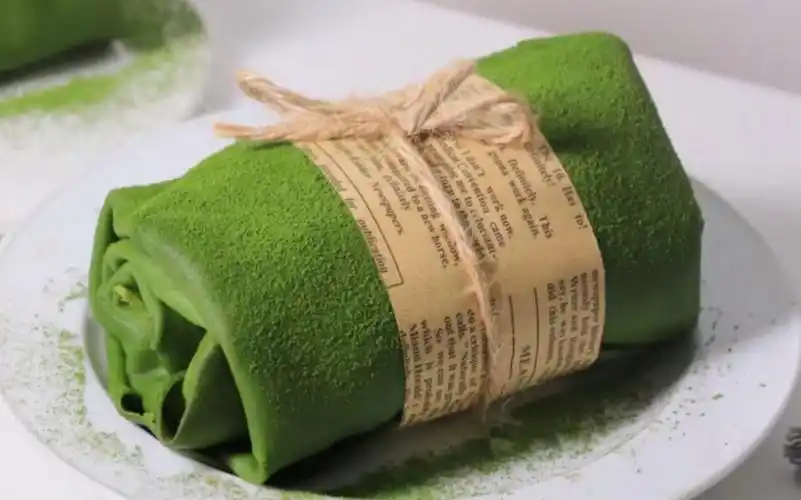 免蒸!抹茶毛巾卷,馅料超足!