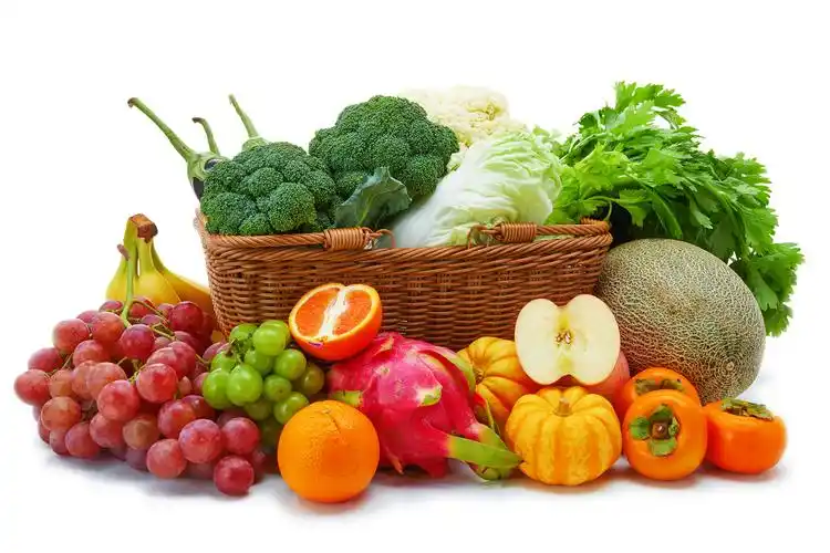 白底果蔬组合蔬菜水果