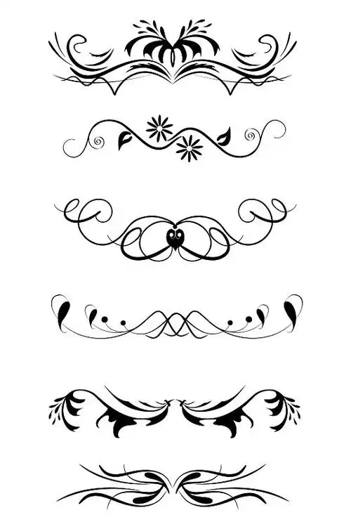 藤蔓花边装饰图案