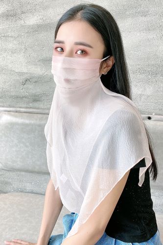 忆思婵真丝防晒面罩女夏季古风蚕丝遮全脸薄款新开车汽车挂耳面巾