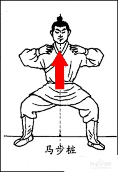 蹲马步小人简笔画