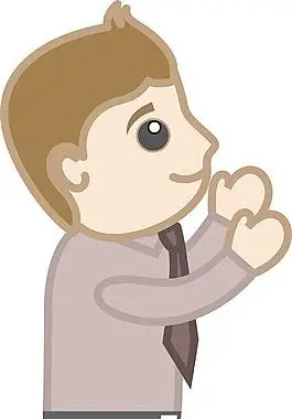 伸手抓办公司的卡通人物