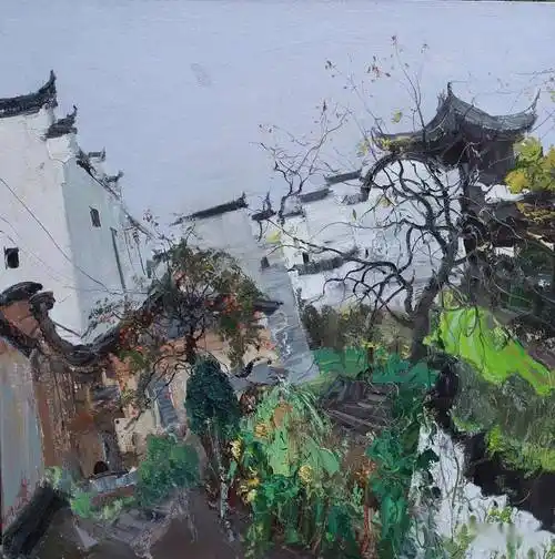 张延昭 帽儿山风景作品_黑龙江省_油画_创作员