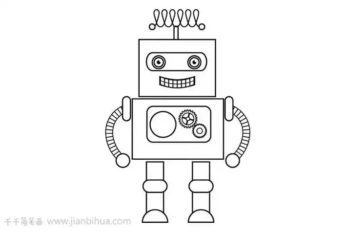 机器人画简笔画涂画