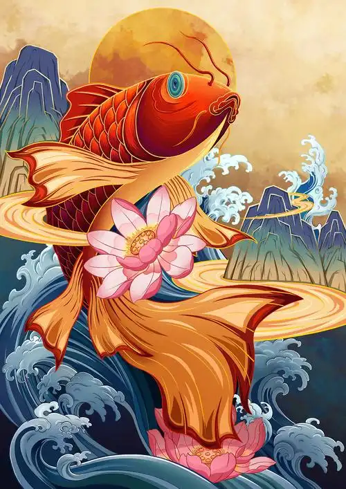 个人练习作品跃海锦鲤