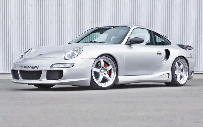 保时捷白色高端大气炫酷跑车桌面壁纸