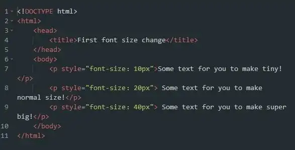 html中调节字体大小的代码不能运行,求找错误!