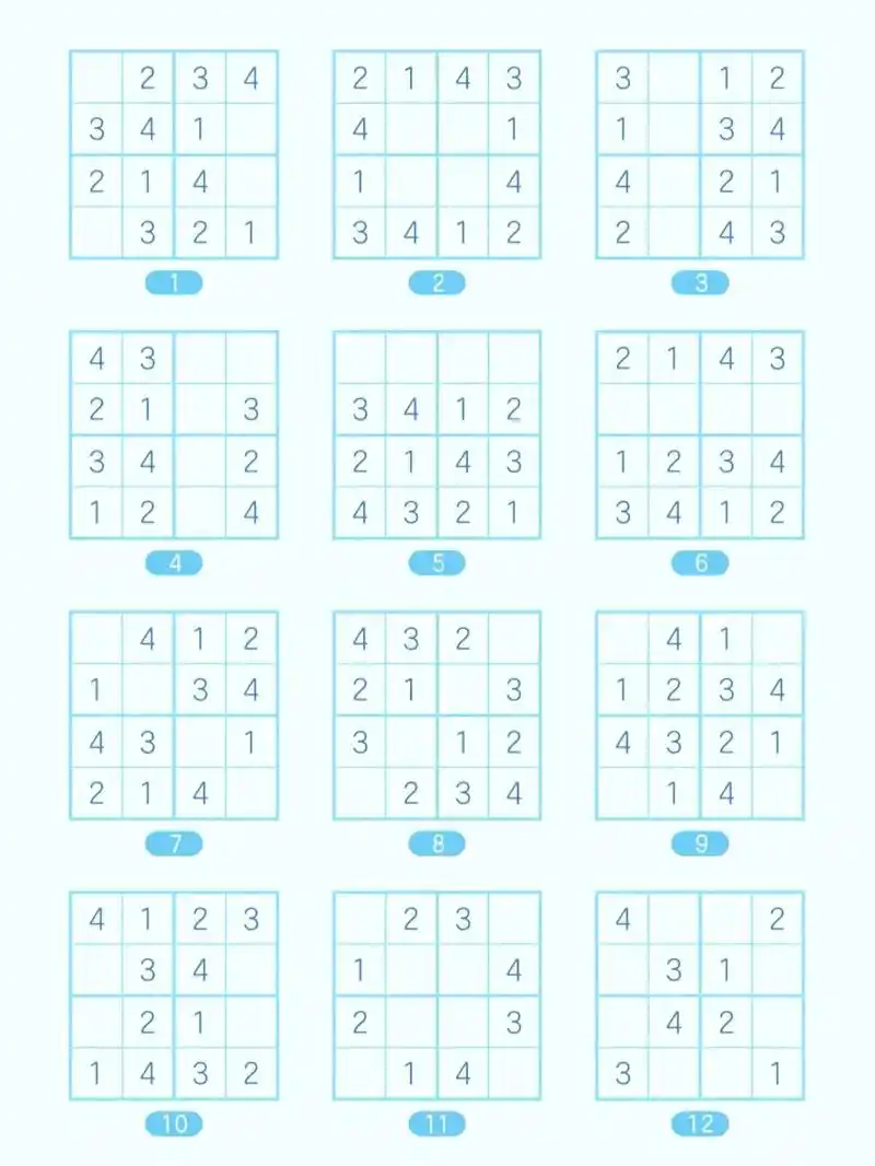 二年级数独游戏,想锻炼思维的快收藏吧.#图文伙伴计划 #周末 - 抖音