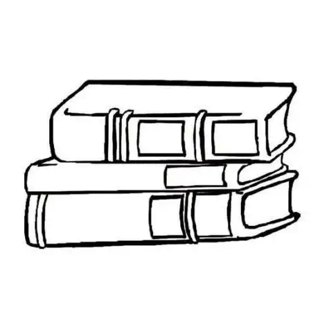 幼儿摆放图书的简笔画