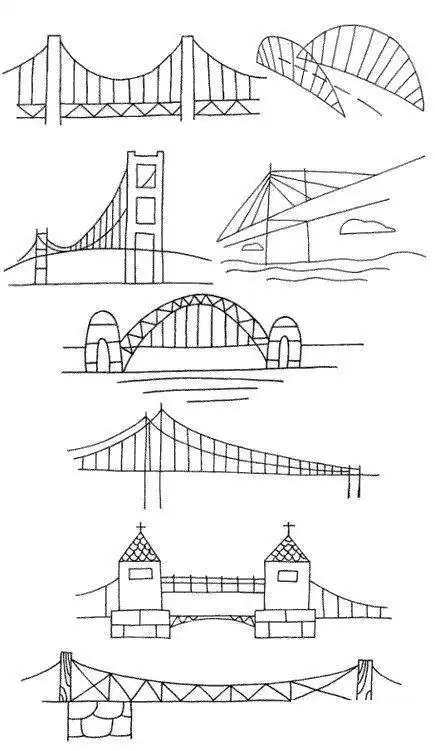 不同桥简笔画