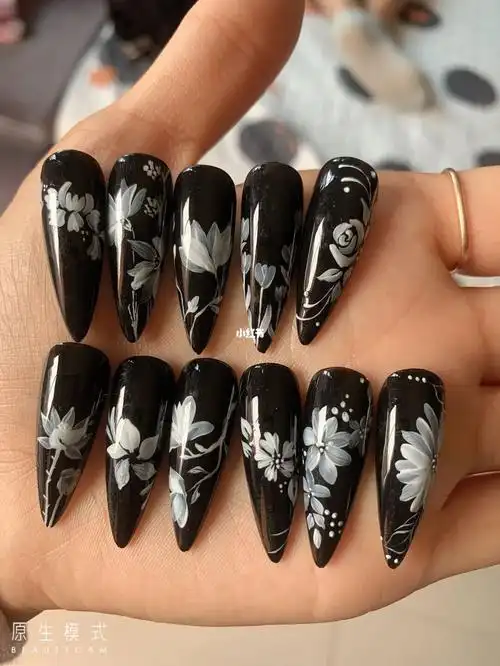 美甲彩绘款式,拿走慢慢练吧