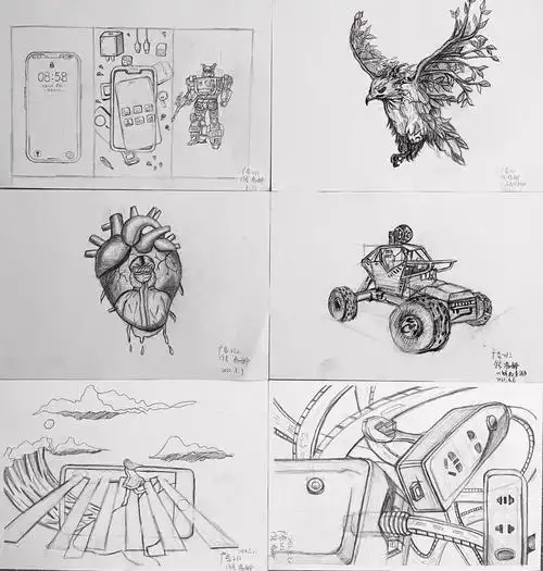设计素描作业展示2021级广告艺术设计专业