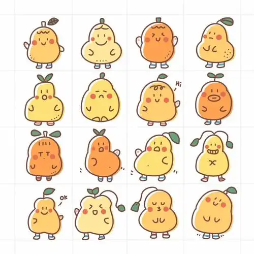 水果简笔画各种各样的梨