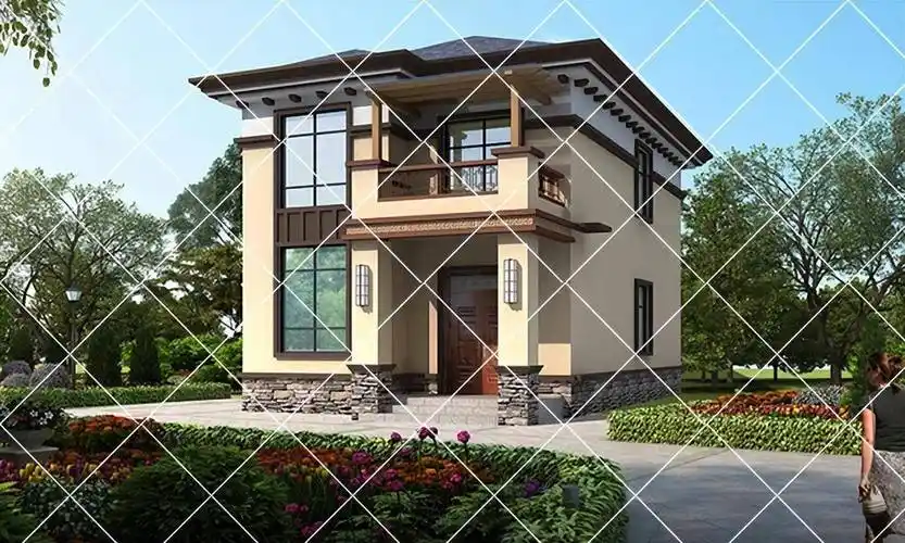 15款90平米二层别墅设计图,小户型的舒心,精致的优雅农村自建房_房子