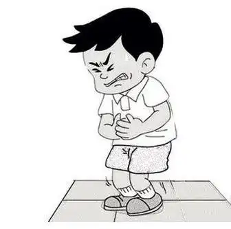 肚子疼的人简笔画