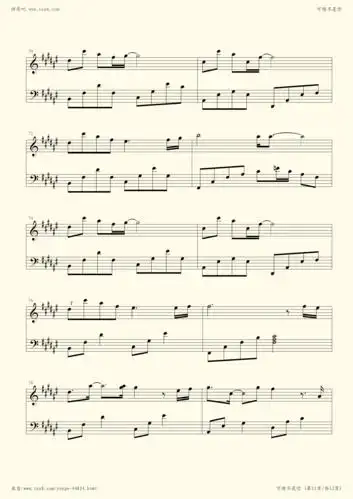 可惜不是你-曹轩宾小提琴谱