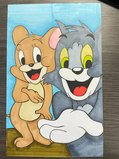 猫和老鼠马克笔画