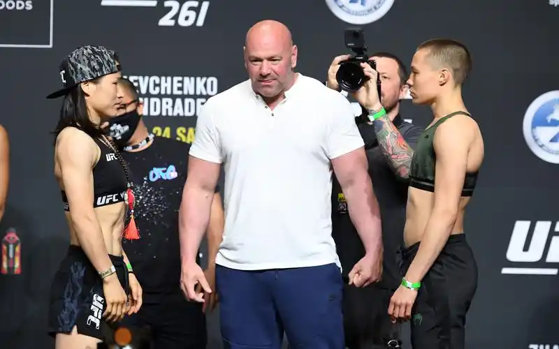 【ufc261 | 称重对视】张伟丽领衔,中国力量全员状态饱满_哔哩哔哩