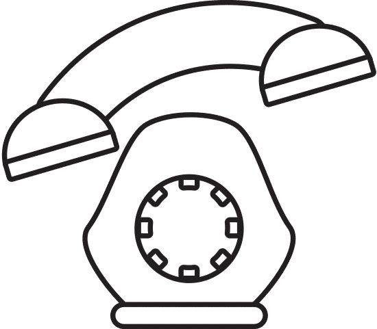 电话旋转拨号图标 telephone rotary dial icon