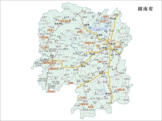 2,湖南省行政地图