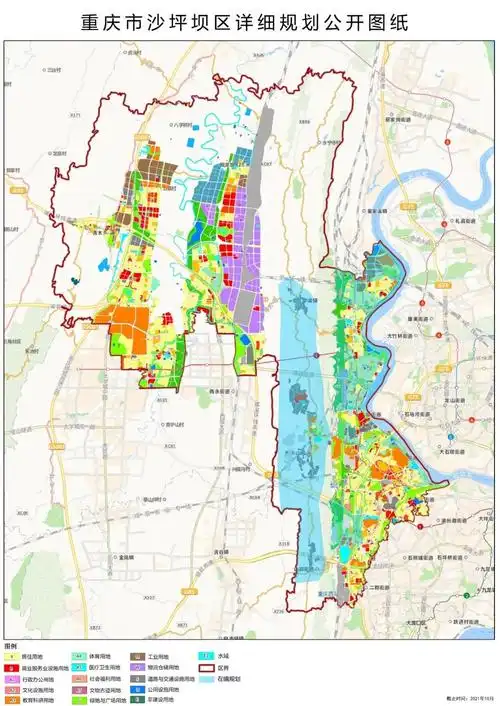 (图源:重庆市规资局)和坡区一样,沙坪坝区同样被高新区夺走了大量的