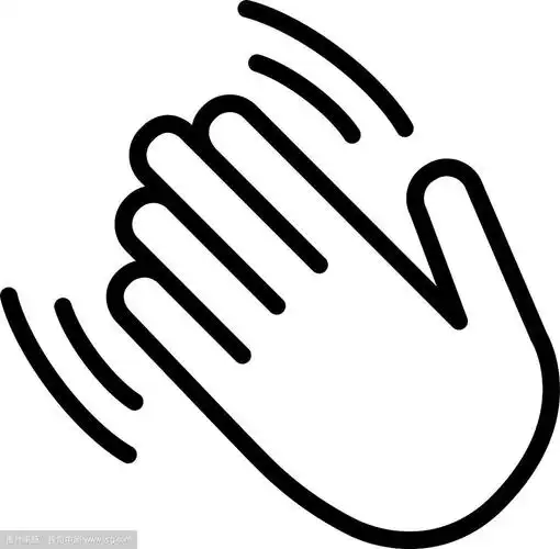 手招手或手招手打招呼线图标