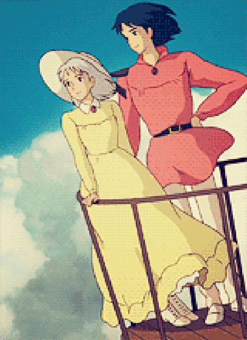 哈尔的移动城堡gif宫崎骏gif亲热gif风景gif