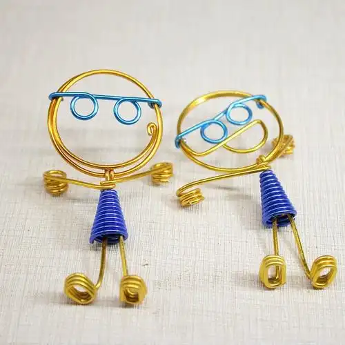 手工铁丝线diy材料园艺花艺造型铁丝彩色定型软铝丝金色骨架铝线