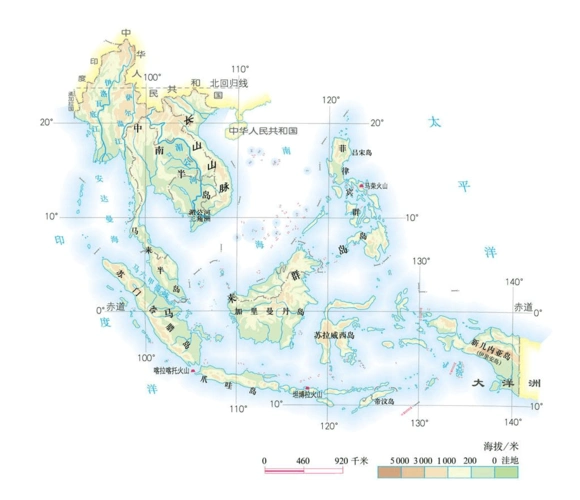 1.读东南亚地图