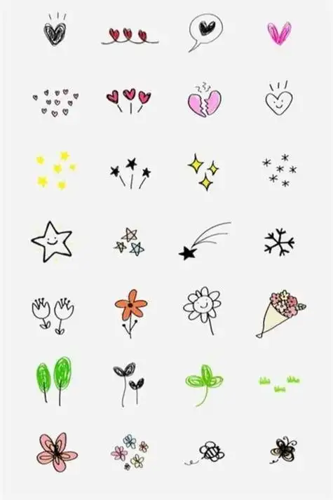 手抄报小装饰点缀简易简单易学的黑白简笔画,很适合手抄报装饰!