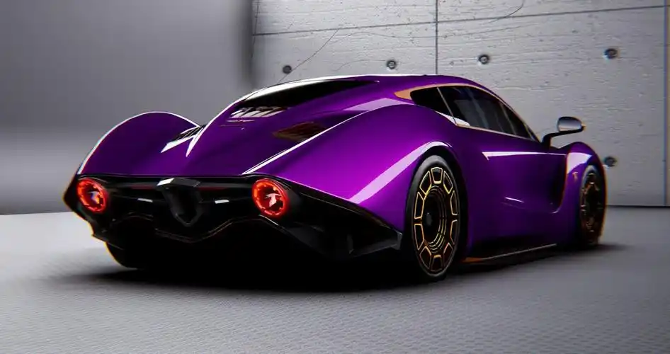 汽车收藏家的carmen获得独特紫红色油漆改装