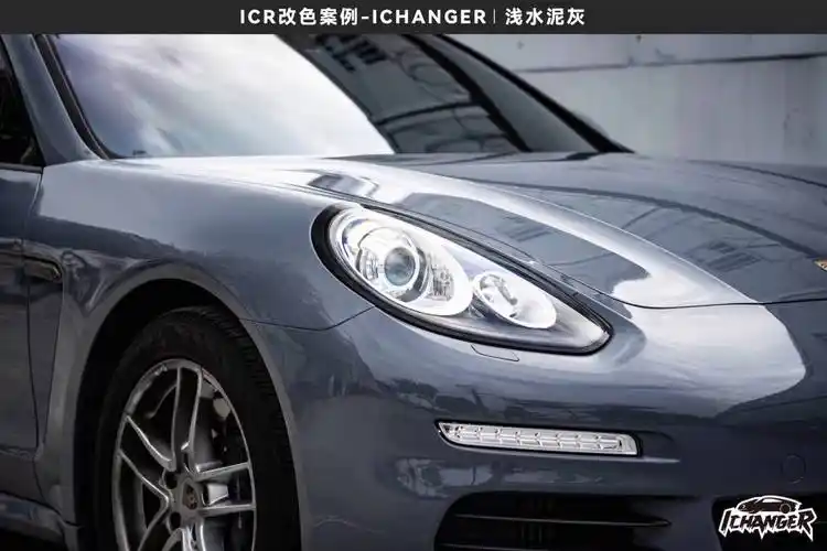 保时捷帕拉梅拉ichanger改色膜浅水泥灰, 简约即是经典_搜狐汽车_搜狐