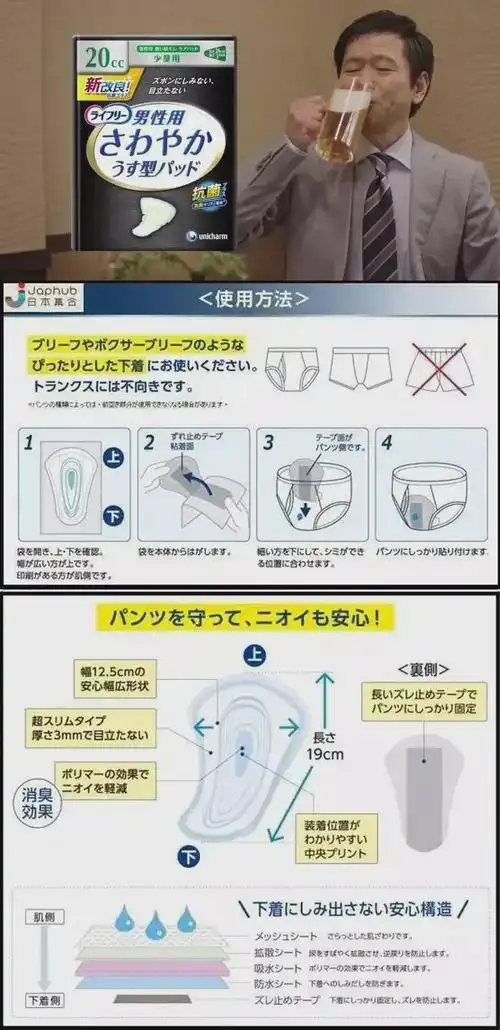 好变态岛国新推出男士专用卫生巾使用过程也太羞耻了