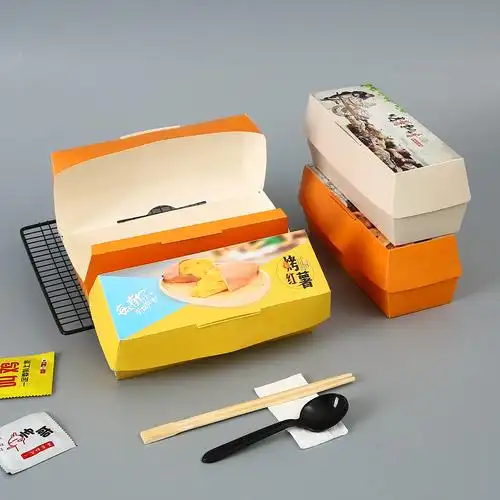 纸盒烤蜜地瓜包装盒烤红薯外卖打包盒子一次性食品点心包装盒