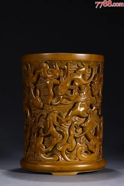 黄杨木螭龙纹笔筒_价格9800元_第1张_7788商城__七七八八商品交易平台