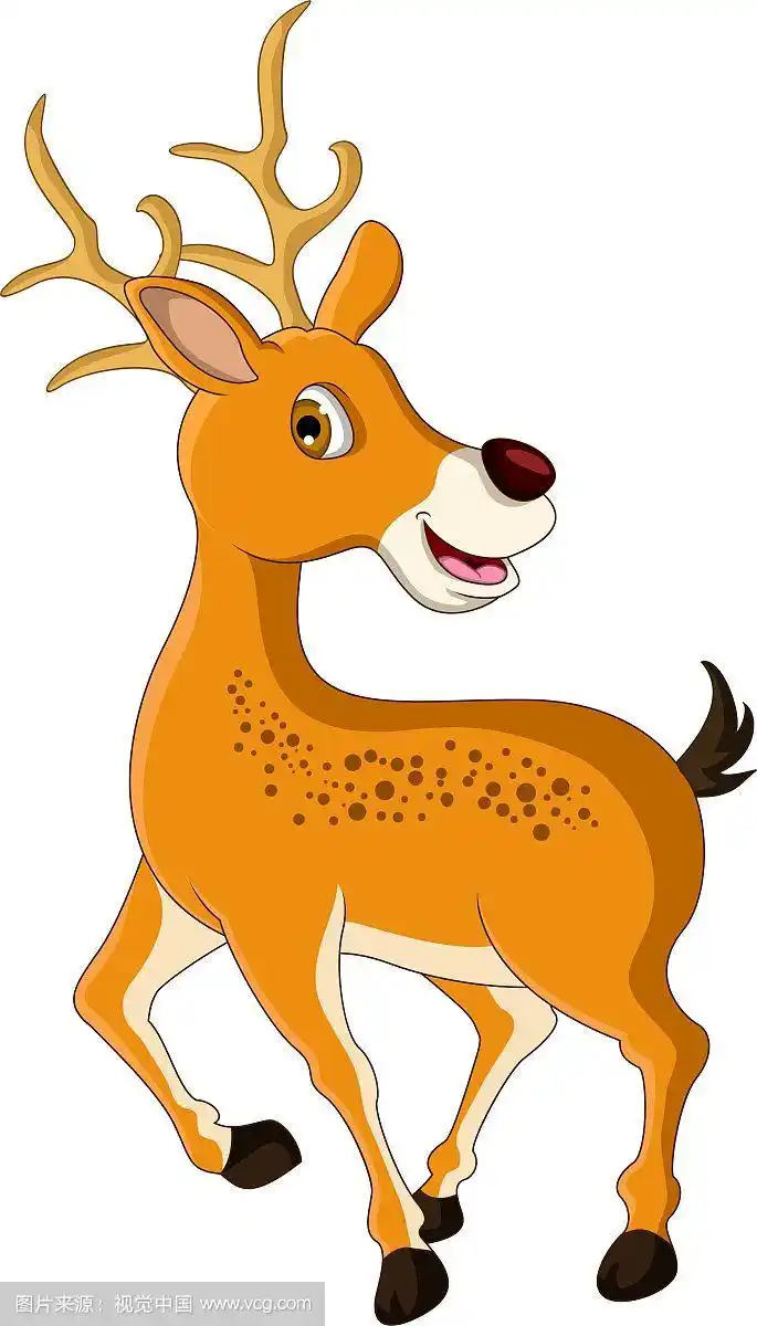 可爱的小鹿卡通造型