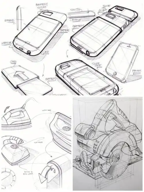 工业设计产品设计精细手绘线稿十一