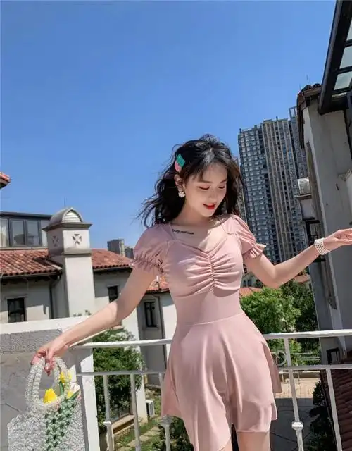 学生甜美女款不勒女装夏天小女孩百搭m建议90100斤甜美高中生15岁女款